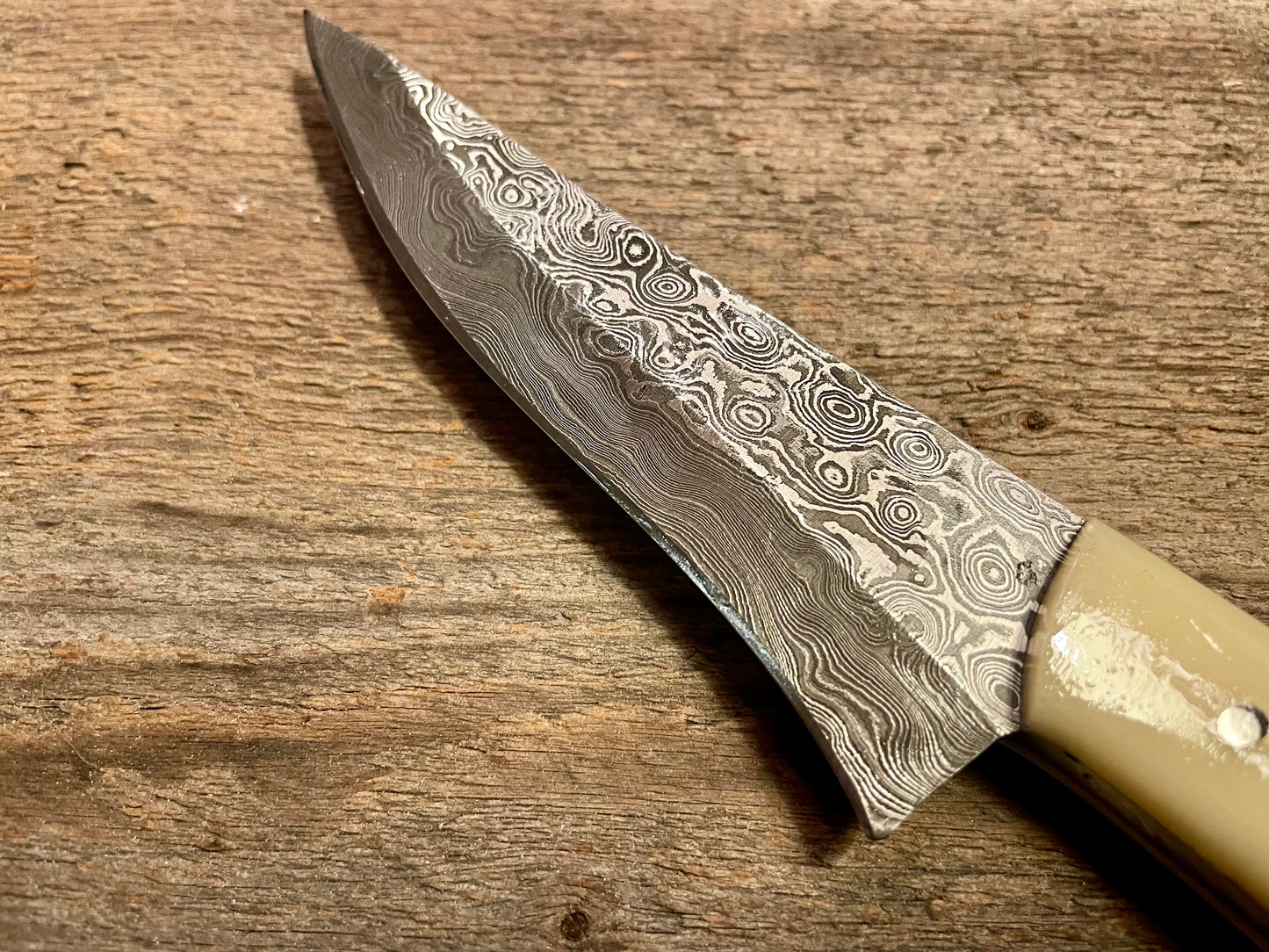 Bone Handle Damascus Steel Hunting Knife