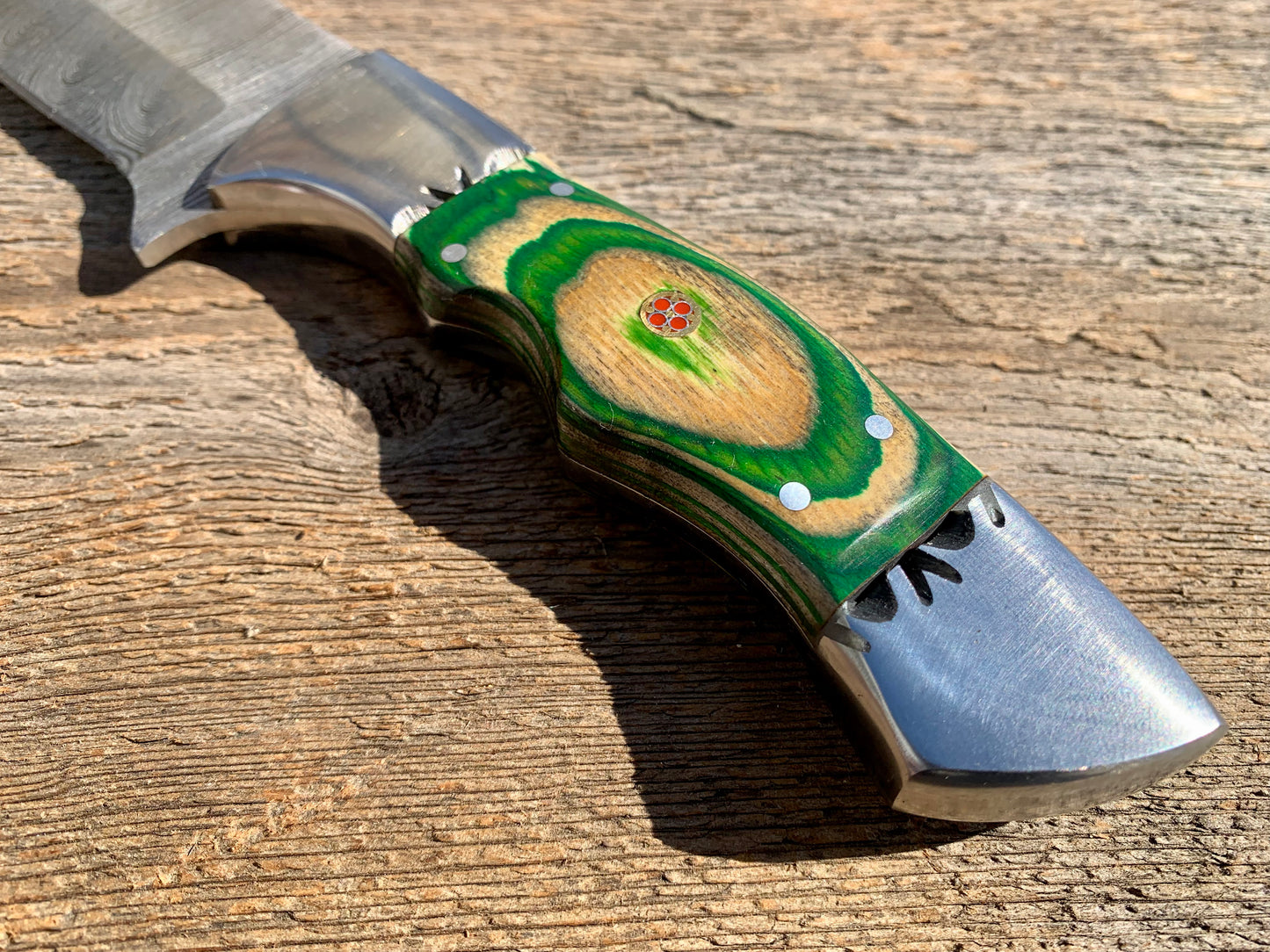 Stainless Handle Damascus Steel Hunting Knife
