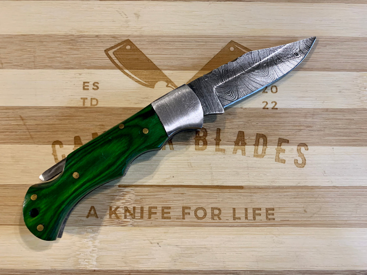 Damascus Steel Pocket Knife