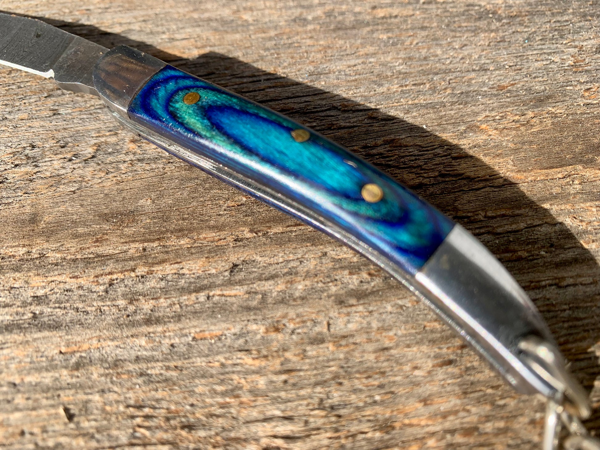 Damascus Steel Keychain Folder Knife – Camcar Blades