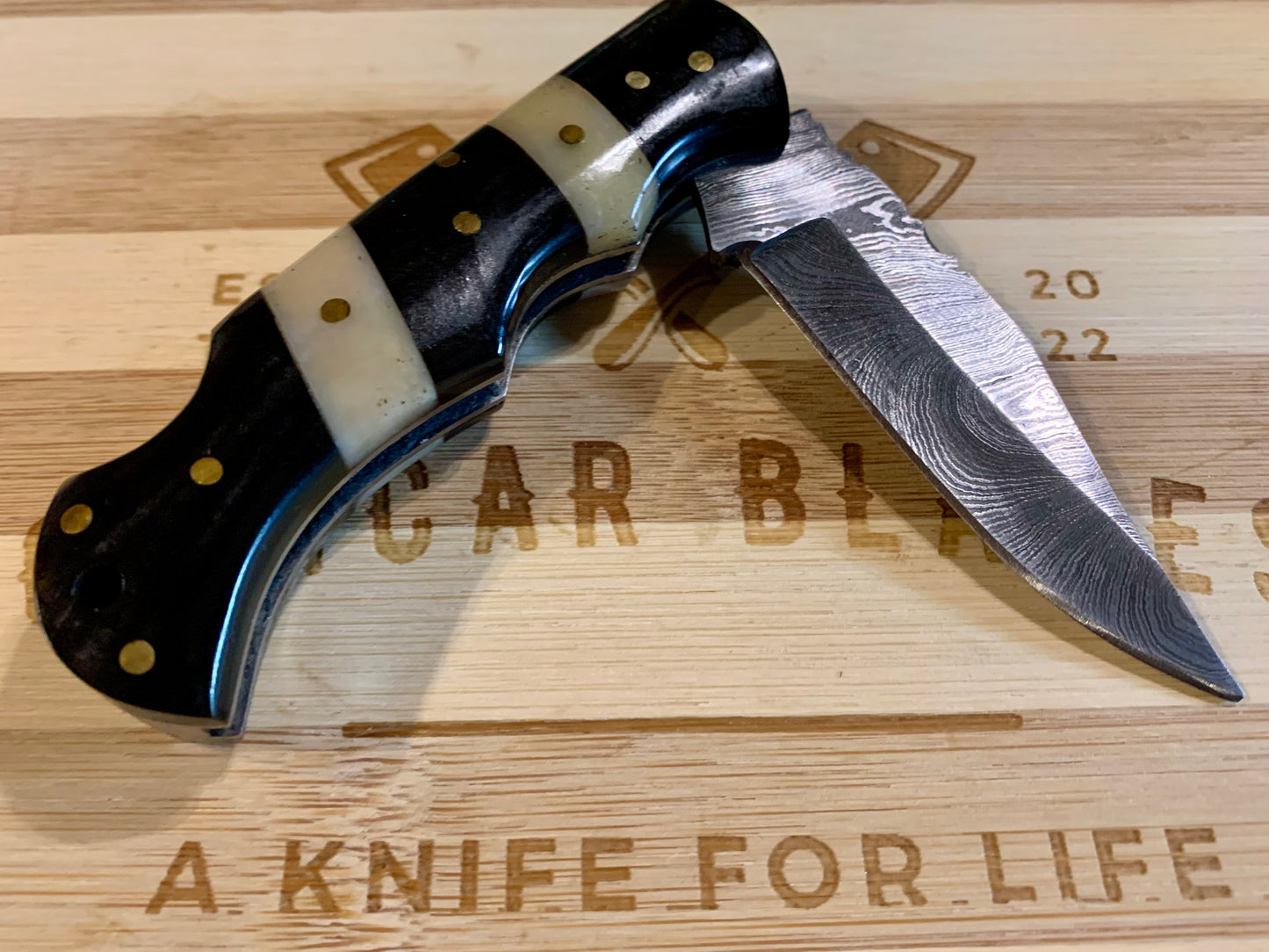 Damascus Steel Keychain Folder Knife – Camcar Blades